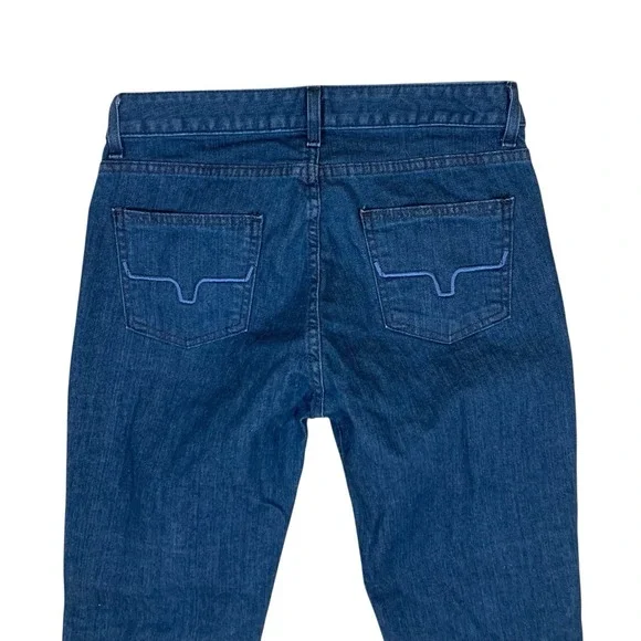 Kimes Ranch Lola Dark Wash Mid Rise Stretch Bootcut Jeans 6 32